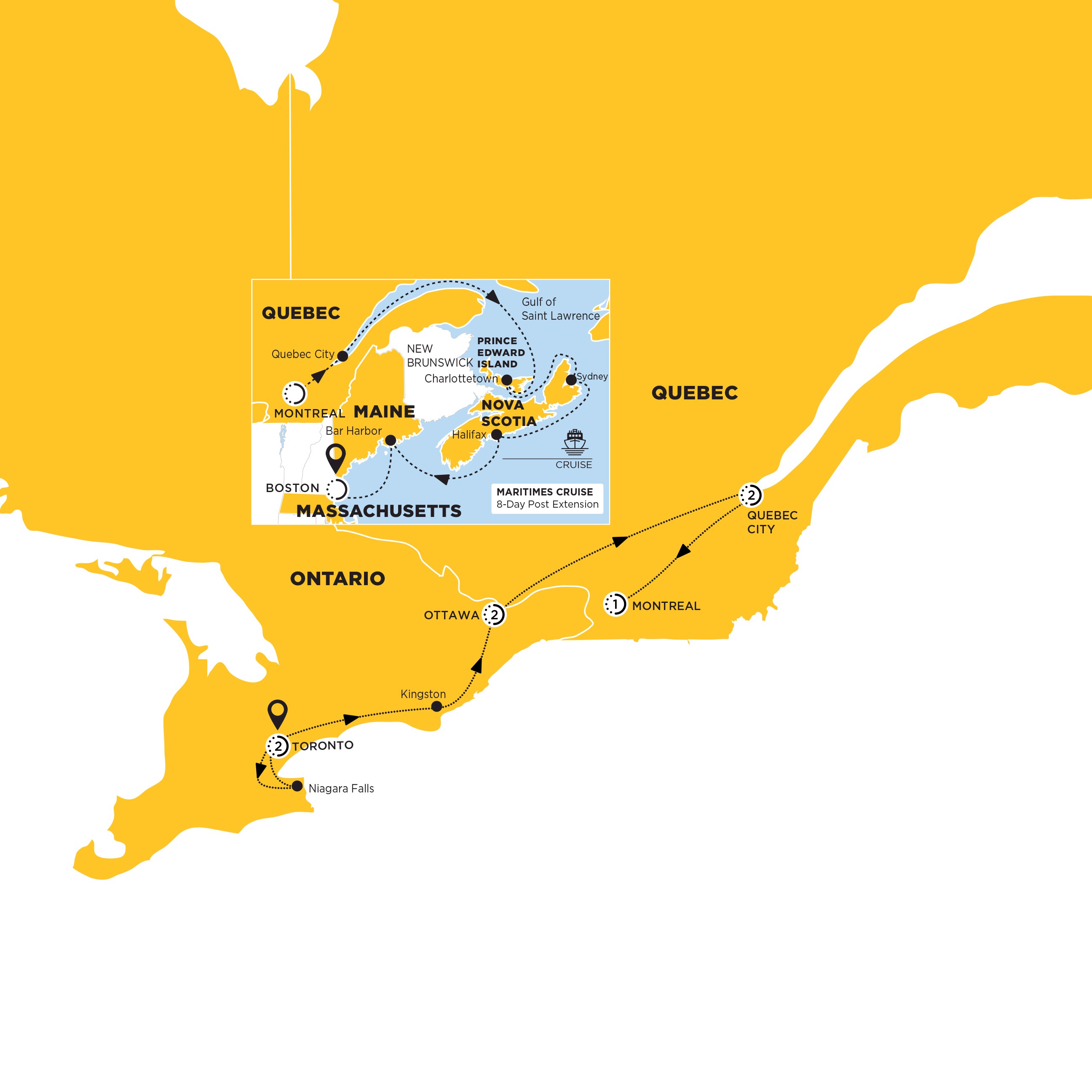 Essence of Eastern Canada Canada Budget Tour Costsaver