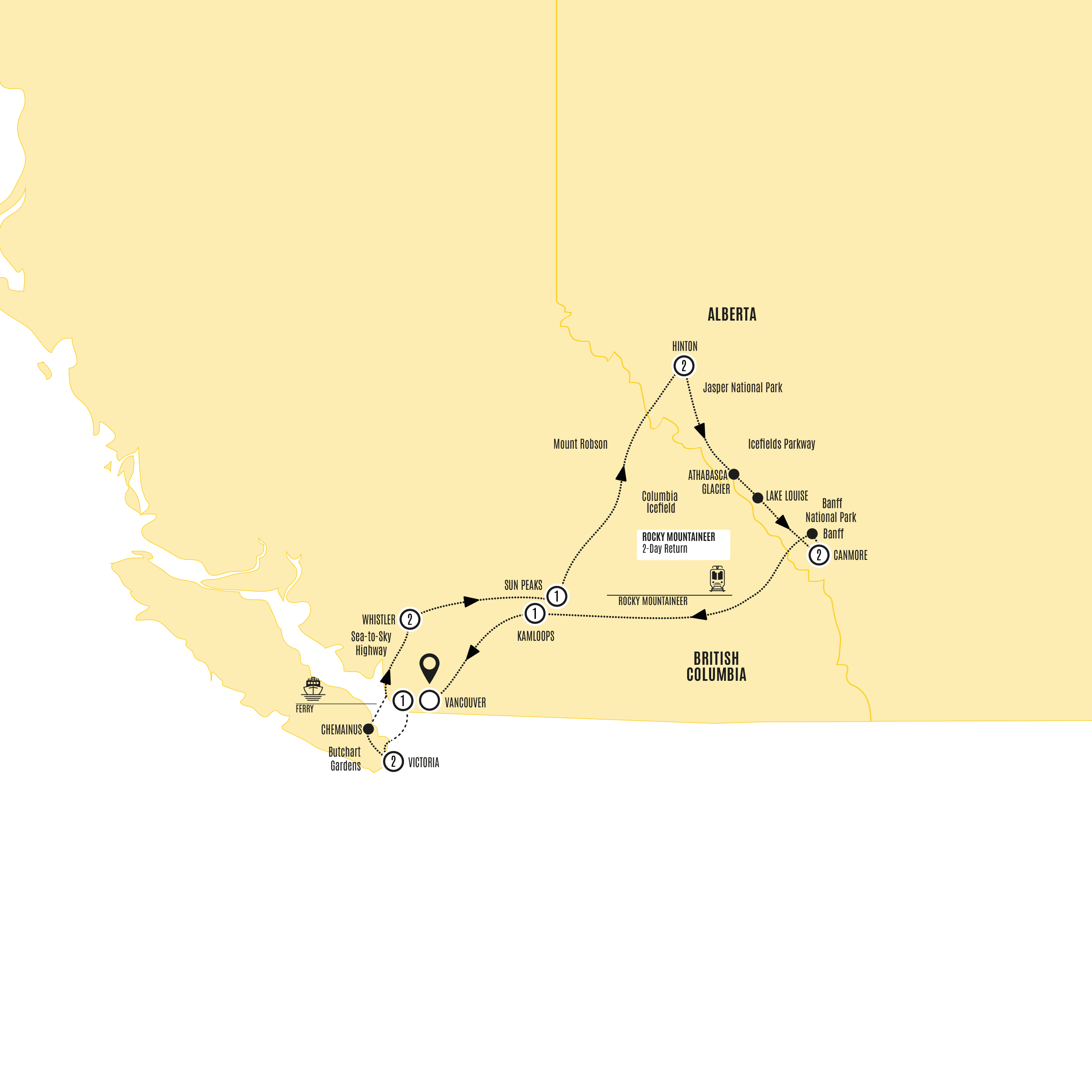 Panoramic Canadian Rockies Canada Budget Tour Costsaver